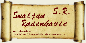 Smoljan Radenković vizit kartica